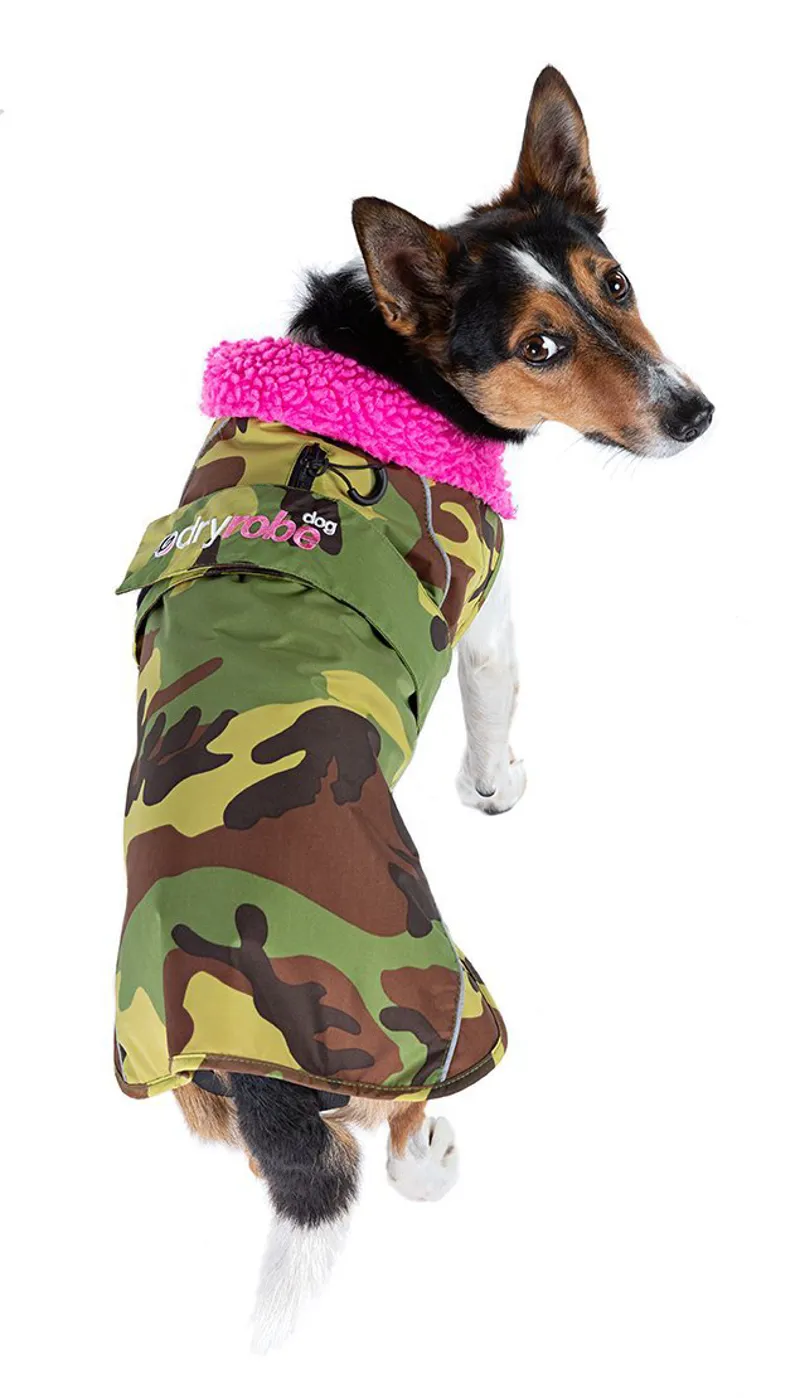 Dryrobe Dog Coat Camo/Pink-6